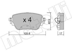 METELLI Sada brzdových platničiek kotúčovej brzdy METELLI 22-1195-0 (22-1195-0)