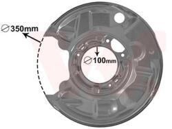 VAN WEZEL Ochranný plech proti rozstreku, Brzdový kotúč VAN WEZEL 3032373 (3032373)