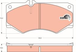 TRW Sada brzdových platničiek kotúčovej brzdy TRW GDB317 (GDB317)