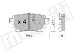 METELLI Sada brzdových platničiek kotúčovej brzdy METELLI 22-1229-0 (22-1229-0)