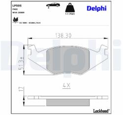 DELPHI Klocki Ham. Vw Golf Ii 83-92 (lp505)