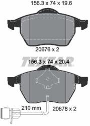 TEXTAR Sada brzdových platničiek kotúčovej brzdy TEXTAR 2067602 (2067602)