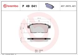 BREMBO Sada brzdových platničiek kotúčovej brzdy BREMBO P 49 041 (P 49 041)