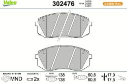 VALEO Sada brzdových platničiek kotúčovej brzdy VALEO 302476 (302476)