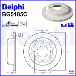 DELPHI Brzdový kotúč DELPHI BG5185C (BG5185C)