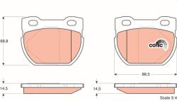 TRW Sada brzdových platničiek kotúčovej brzdy TRW GDB1209 (GDB1209)