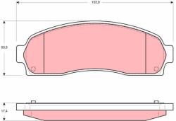 TRW Sada brzdových platničiek kotúčovej brzdy TRW GDB4131 (GDB4131)