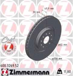 ZIMMERMANN Brzdový kotúč ZIMMERMANN 600.3269. 52 (600.3269.52)