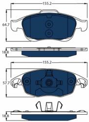 TRW Sada brzdových platničiek kotúčovej brzdy TRW GDB1690BTE (GDB1690BTE)