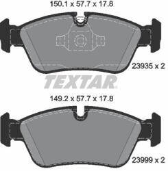 TEXTAR Sada brzdových platničiek kotúčovej brzdy TEXTAR 2393501 (2393501)