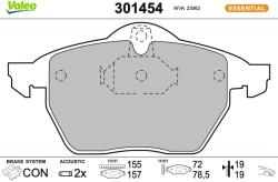 VALEO Sada brzdových platničiek kotúčovej brzdy VALEO 301454 (301454)