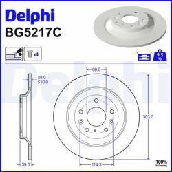 DELPHI Brzdový kotúč DELPHI BG5217C (BG5217C)