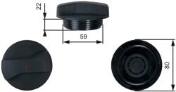 GATES Uzatvárací kryt, nádobka chladiacej kvapaliny GATES RC245 (RC245)