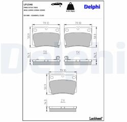 DELPHI Klocki Ham. Tyl Mitsubishi (lp1546)