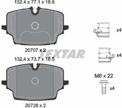 TEXTAR Sada brzdových platničiek kotúčovej brzdy TEXTAR 2070701 (2070701)