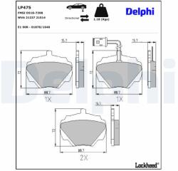 DELPHI Klocki Ham. Range Rover -02 Tyl (lp475)