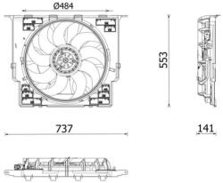 MAHLE Ventilátor chladenia motora MAHLE CFF 645 000P (CFF 645 000P)