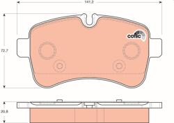 TRW Sada brzdových platničiek kotúčovej brzdy TRW GDB1748 (GDB1748)