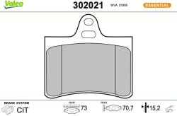 VALEO Sada brzdových platničiek kotúčovej brzdy VALEO 302021 (302021)