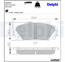 DELPHI Klocki Ham. Toyota Prius 09- (lp3273)