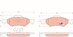 TRW Sada brzdových platničiek kotúčovej brzdy TRW GDB1418 (GDB1418)