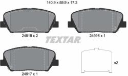 TEXTAR Sada brzdových platničiek kotúčovej brzdy TEXTAR 2491501 (2491501)