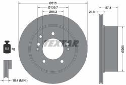 TEXTAR Brzdový kotúč TEXTAR 92147400 (92147400)