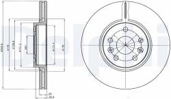 DELPHI Brzdový kotúč DELPHI BG4338 (BG4338)