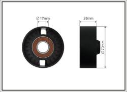 CAFFARO Vratná/vodiaca kladka rebrovaného klinového remeňa CAFFARO 339-00 SC (339-00 SC)