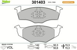 VALEO Sada brzdových platničiek kotúčovej brzdy VALEO 301403 (301403)