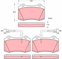 TRW Sada brzdových platničiek kotúčovej brzdy TRW GDB1392 (GDB1392)