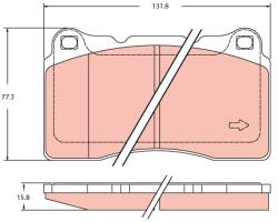 TRW Sada brzdových platničiek kotúčovej brzdy TRW GDB2453 (GDB2453)