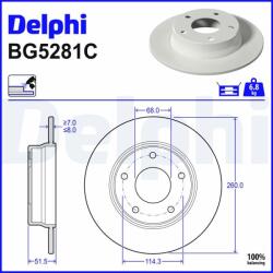 DELPHI Brzdový kotúč DELPHI BG5281C (BG5281C)