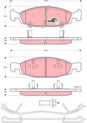 TRW Sada brzdových platničiek kotúčovej brzdy TRW GDB4120 (GDB4120)