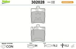 VALEO Sada brzdových platničiek kotúčovej brzdy VALEO 302028 (302028)
