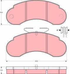 TRW Sada brzdových platničiek kotúčovej brzdy TRW GDB950 (GDB950)