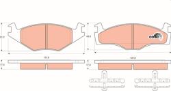 TRW Sada brzdových platničiek kotúčovej brzdy TRW GDB1219 (GDB1219)