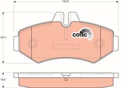 TRW Sada brzdových platničiek kotúčovej brzdy TRW GDB1399 (GDB1399)