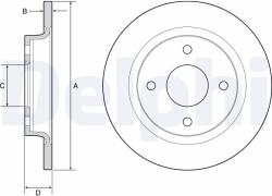 DELPHI Tarcza Hamulcowa Tyl (bg4954c)