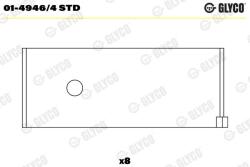 GLYCO Ojničné ložisko GLYCO 01-4946/4 STD (01-4946/4 STD)