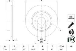 Bosch Brzdový kotúč BOSCH 0 986 479 E34 (0 986 479 E34)