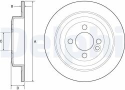 DELPHI Brzdový kotúč DELPHI BG4560C (BG4560C)