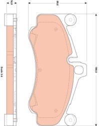 TRW Sada brzdových platničiek kotúčovej brzdy TRW GDB1862 (GDB1862)