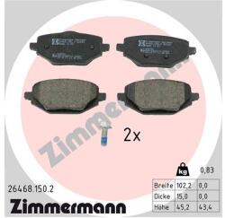 ZIMMERMANN Sada brzdových platničiek kotúčovej brzdy ZIMMERMANN 26468.150. 2 (26468.150.2)