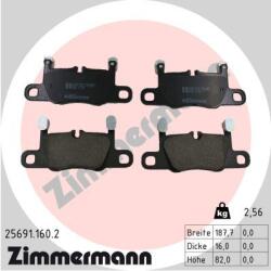 ZIMMERMANN Sada brzdových platničiek kotúčovej brzdy ZIMMERMANN 25691.160. 2 (25691.160.2)