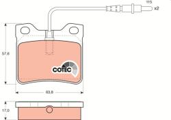 TRW Sada brzdových platničiek kotúčovej brzdy TRW GDB985 (GDB985)