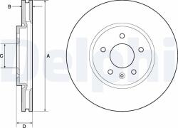 DELPHI Brzdový kotúč DELPHI BG4672C (BG4672C)
