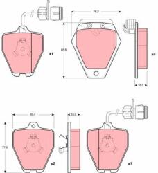 TRW Sada brzdových platničiek kotúčovej brzdy TRW GDB1162 (GDB1162)