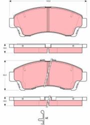 TRW Sada brzdových platničiek kotúčovej brzdy TRW GDB3321 (GDB3321)