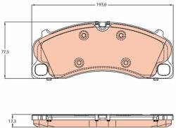 TRW Sada brzdových platničiek kotúčovej brzdy TRW GDB1952 (GDB1952)